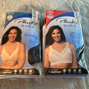 2 black Playtex brad
